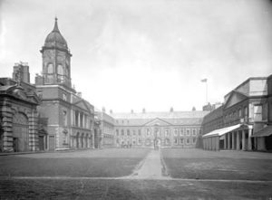 A photograph of Dublin Castle in the early 20th century. Courtesy of "The National Archives of Ireland".