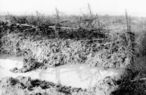 Barbed wire and other obstacles were often placed between trench lines to hamper advancing enemy infantry. 